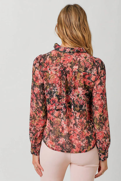 ROSIE CHIFFON RUFFLED BLOUSE