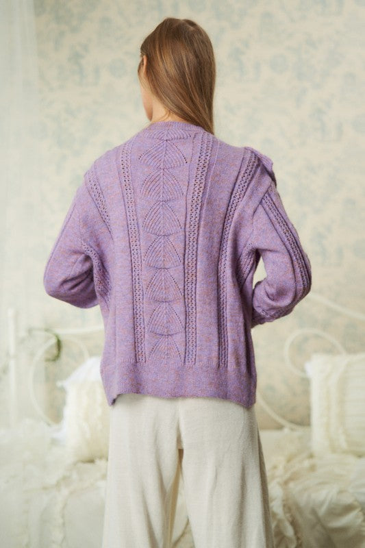 PURPLE PRETTY CARDI