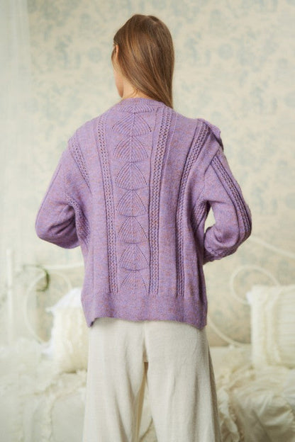 PURPLE PRETTY CARDI