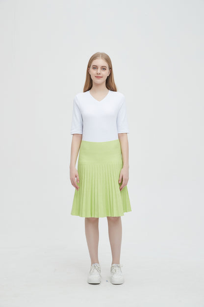 MM YEAR ROUND PLEATED -  NEON GREEN SIZE LONG