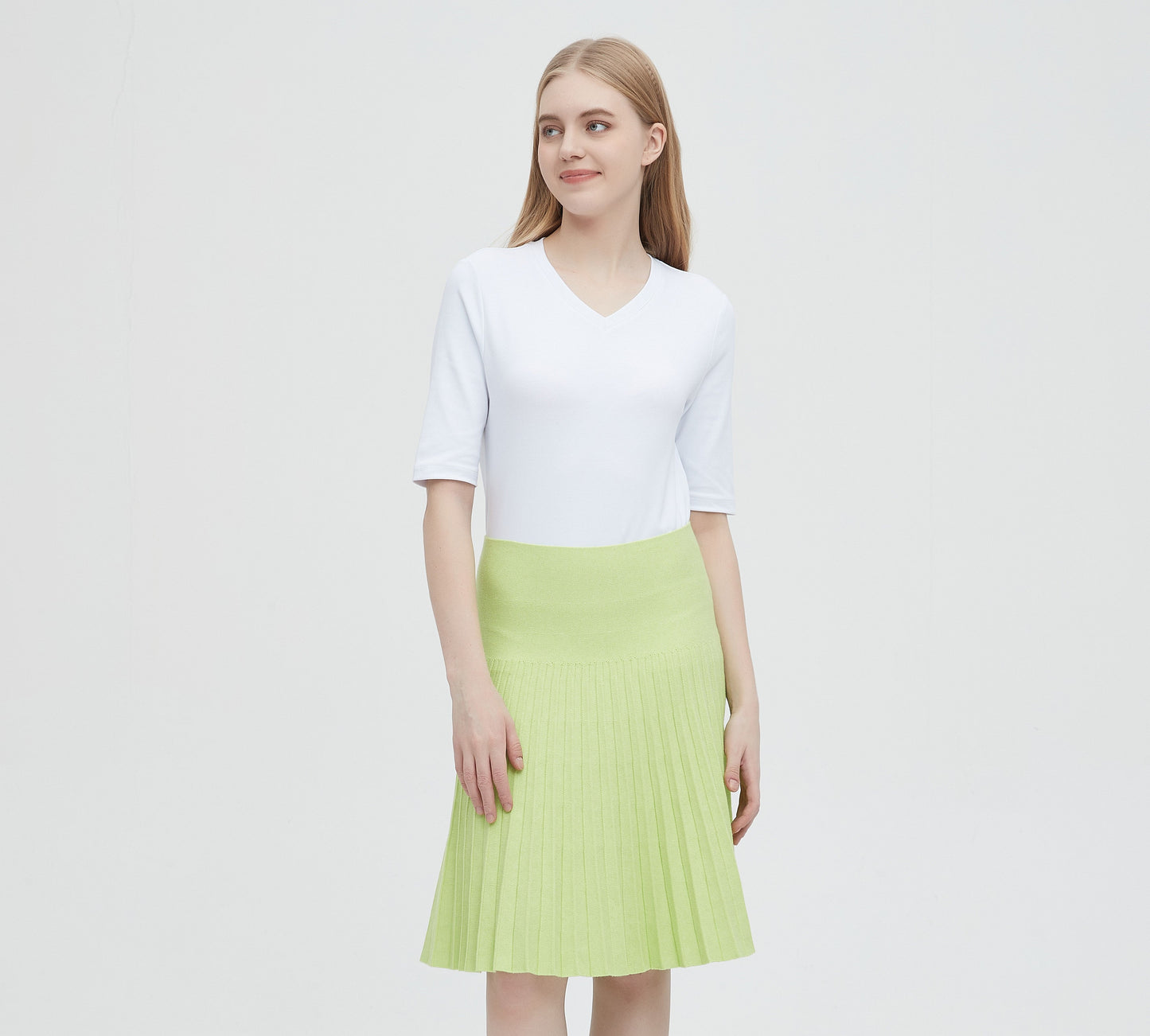 MM YEAR ROUND PLEATED -  NEON GREEN SIZE LONG