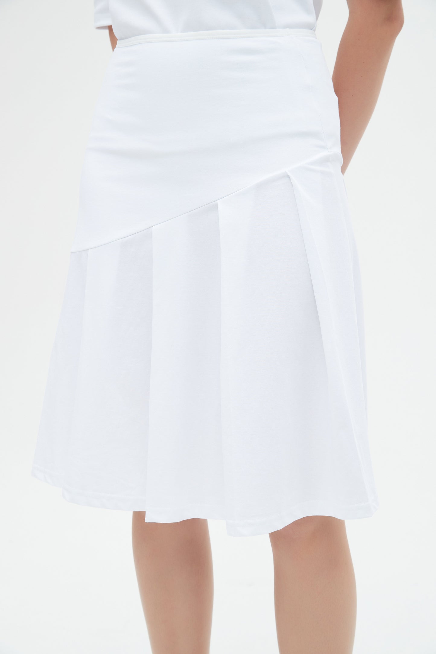 MM COTTON HALF PLEAT - WHITE