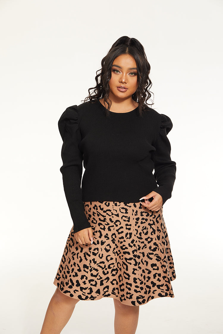 MM PURPLE LABEL - PUFFED SLEEVE TOP (PLUS SIZE)