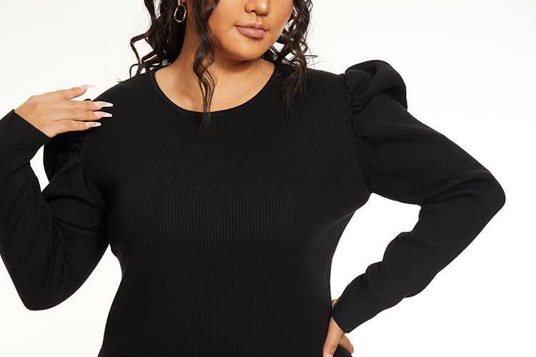MM PURPLE LABEL - PUFFED SLEEVE TOP (PLUS SIZE)