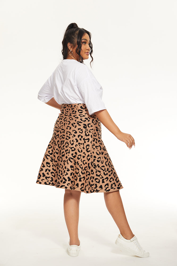 MM PURPLE LABEL - YR RND LEOPARD PRINT (PLUS SIZE)