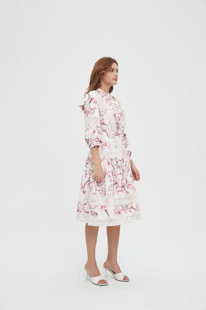 BELLAROSA FLORAL & LACE DRESS byMM