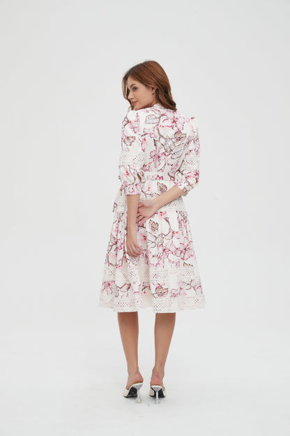 BELLAROSA FLORAL & LACE DRESS byMM