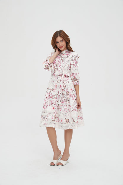 BELLAROSA FLORAL & LACE DRESS byMM