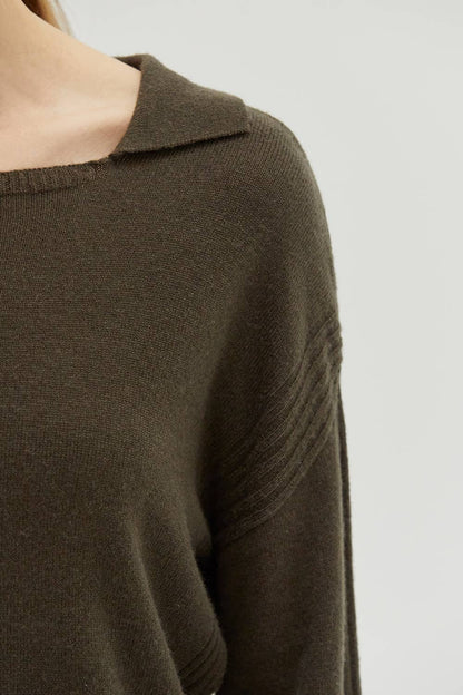 MALINE CASHMERE THIN KNIT OLIVE