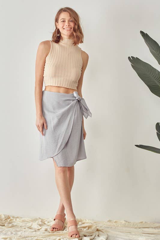 WRAP TIE SKIRT