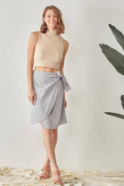WRAP TIE SKIRT