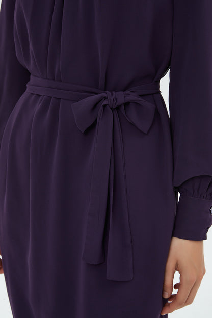 CHIFFON SHIFT DRESS -  EGGPLANT byMM