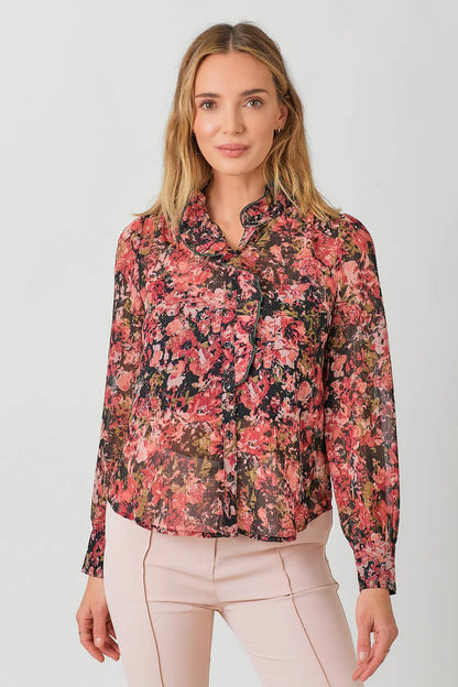 ROSIE CHIFFON RUFFLED BLOUSE
