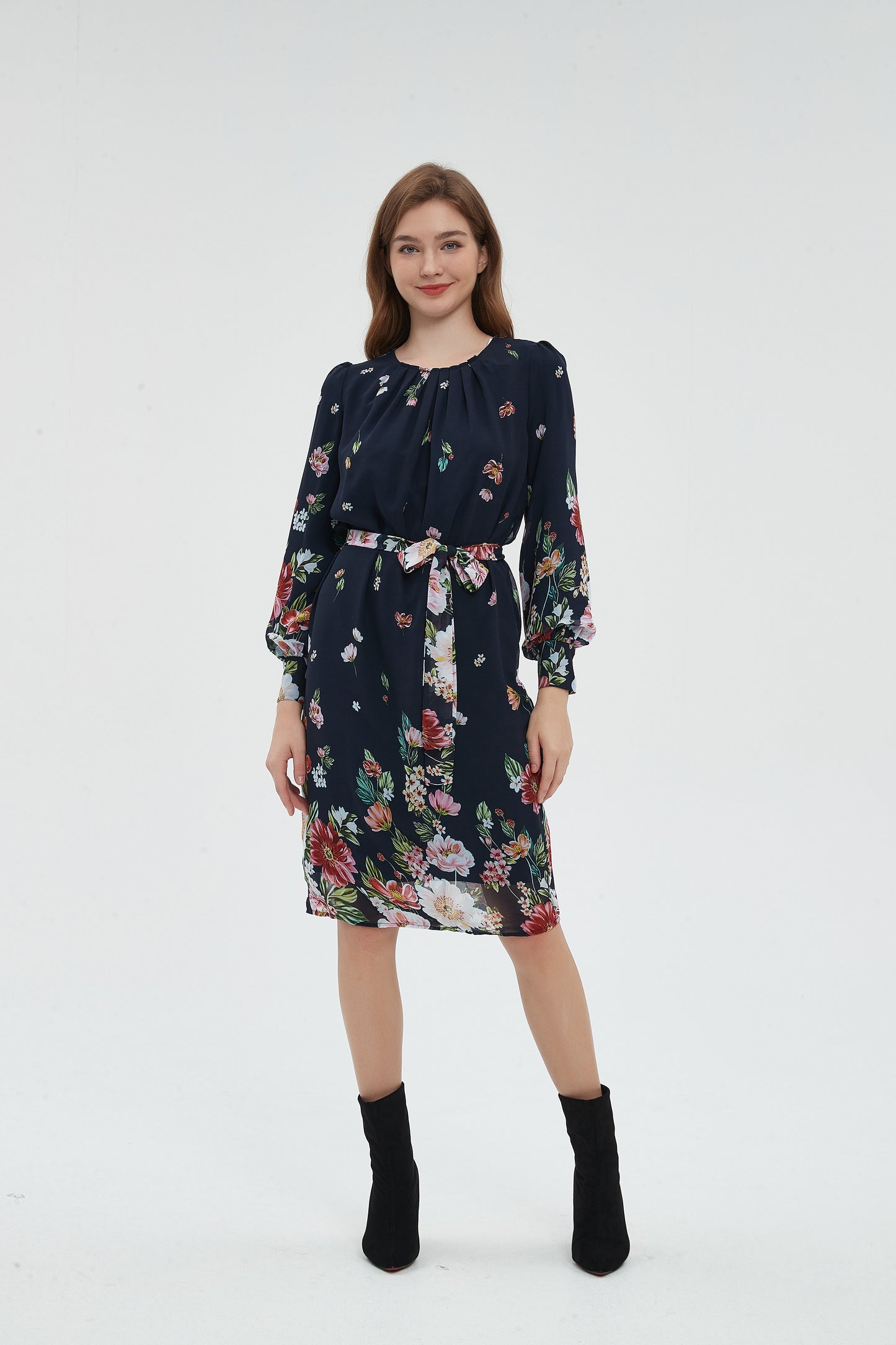 CHIFFON SHIFT DRESS - FLORAL  byMM