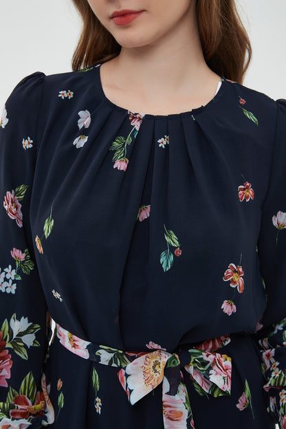 CHIFFON SHIFT DRESS - FLORAL  byMM