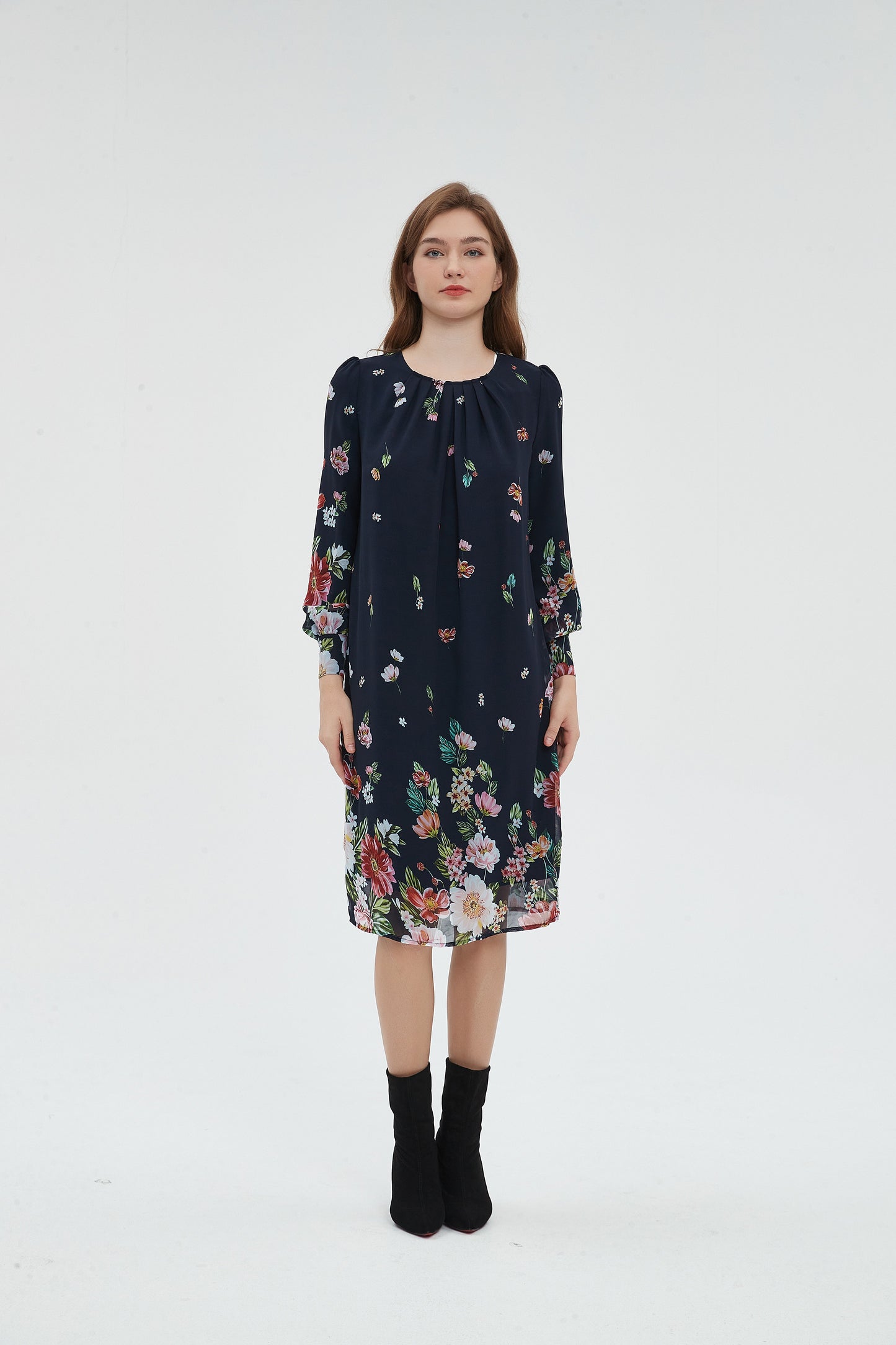 CHIFFON SHIFT DRESS - FLORAL  byMM