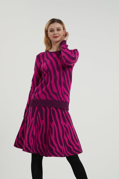 AMAZING MM SKIRT - YEAR ROUND PLUM FUSCHIA ZEBRA