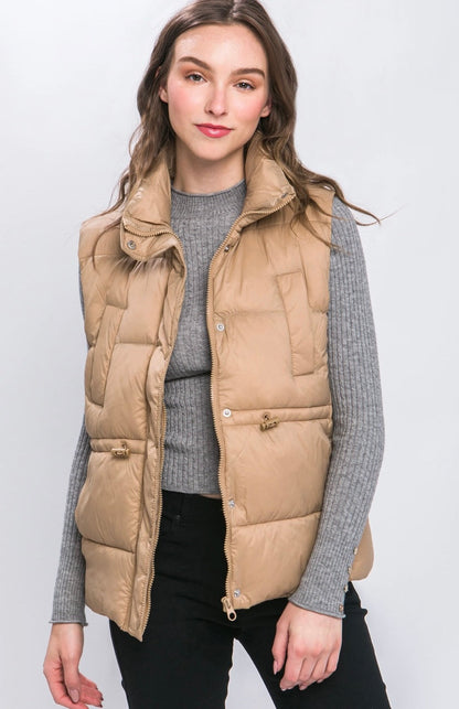 ZIP UP PUFFER VEST