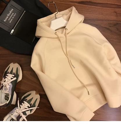 DRAWSTRING HOODIE BLANKET FLEECE LINED SWEATER