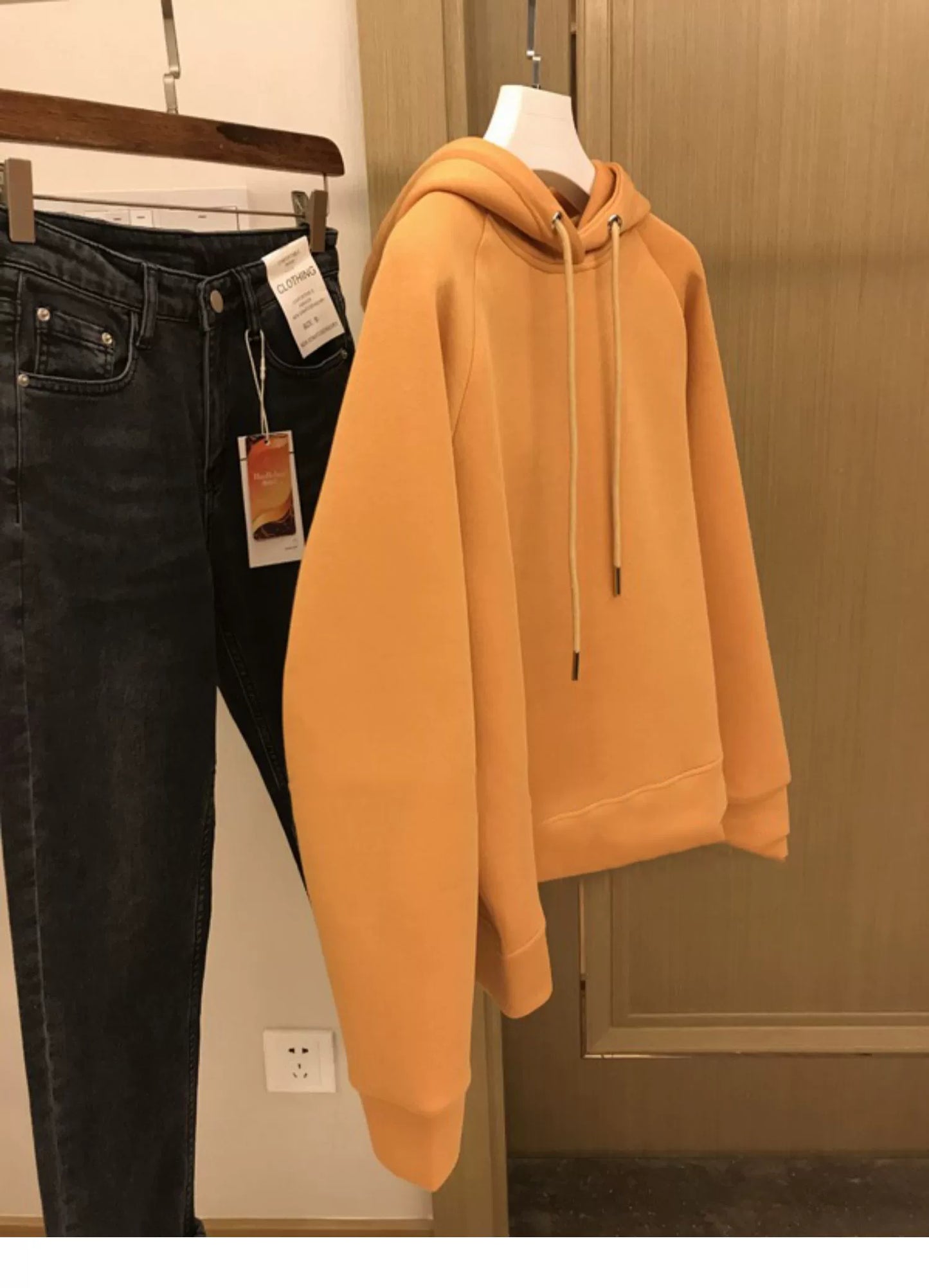 DRAWSTRING HOODIE BLANKET FLEECE LINED SWEATER