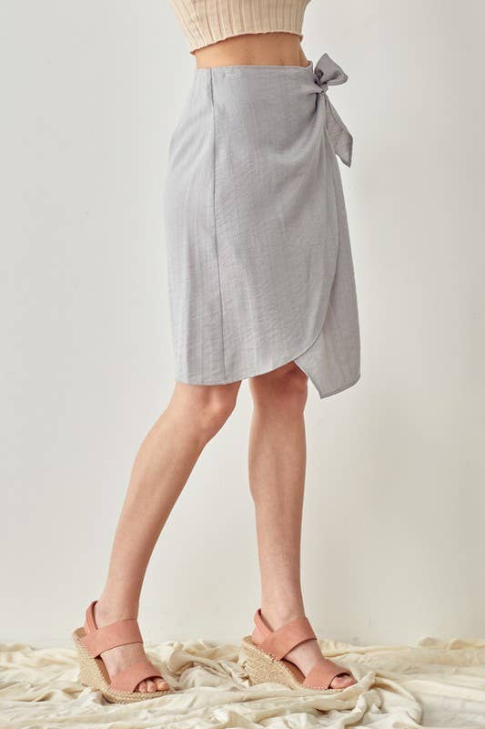 WRAP TIE SKIRT