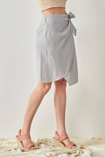 WRAP TIE SKIRT