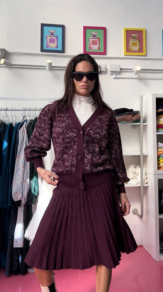 MM PLUM ROSE CARDI