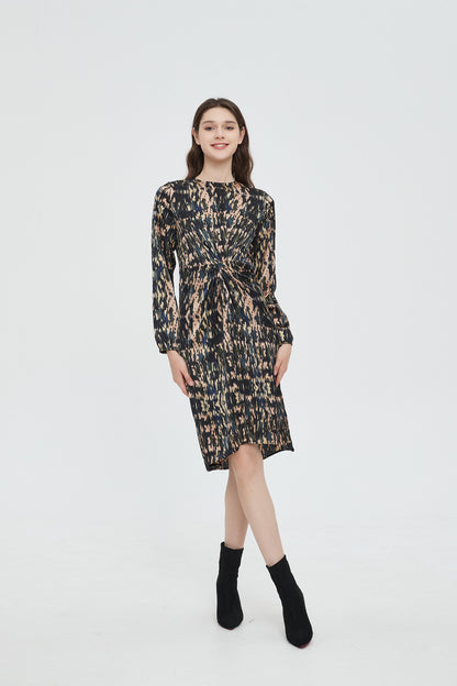 TWIST FRONT DRESS byMM - ABSTRACT